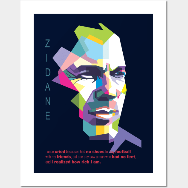 Zidan Quote in WPAP Wall Art by Alkahfsmart